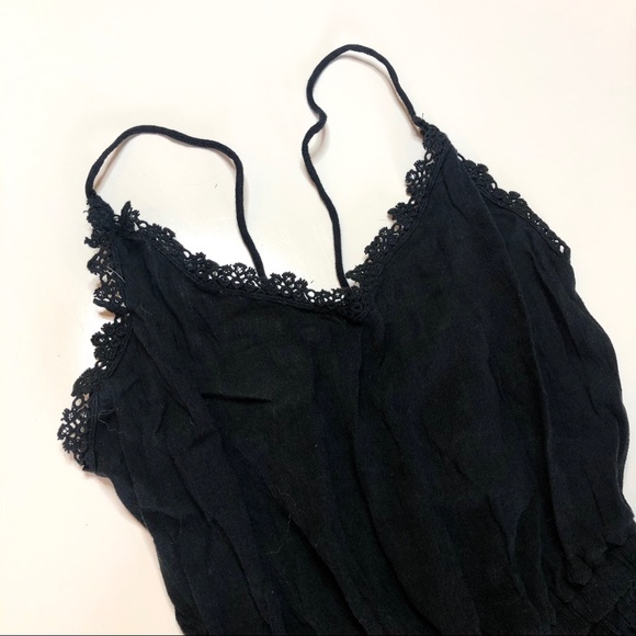 NWOT Abercrombie & Fitch Black Crochet Romper XS - Picture 8 of 10